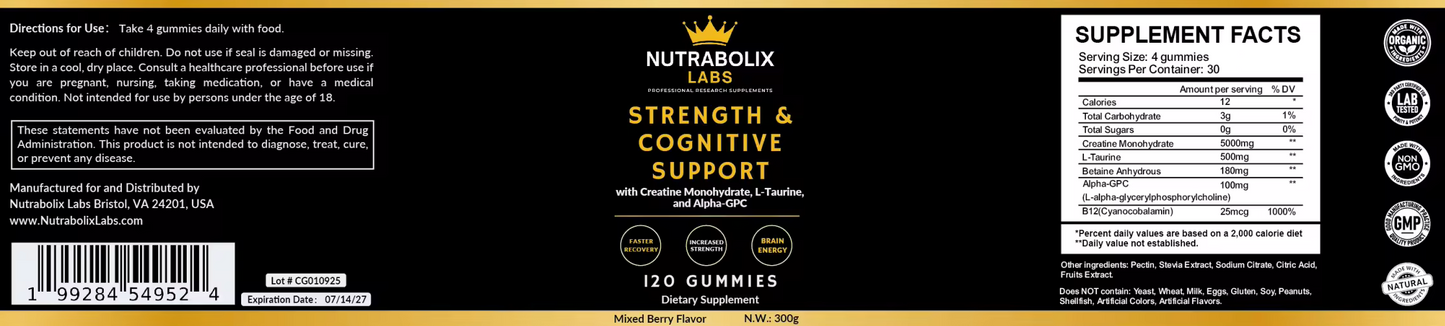 Creatine Gummies - Strength & Cognitive Support