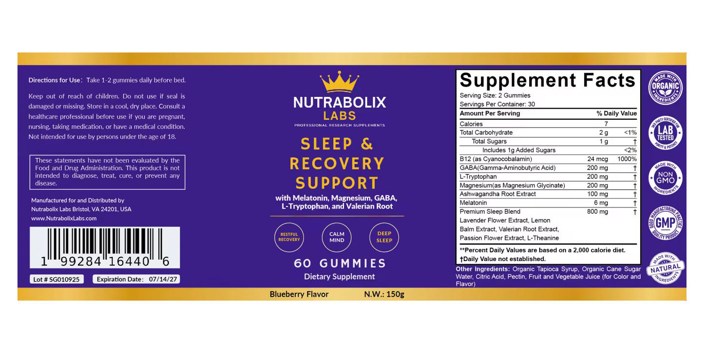 Sleep Gummies - Sleep & Recovery Support