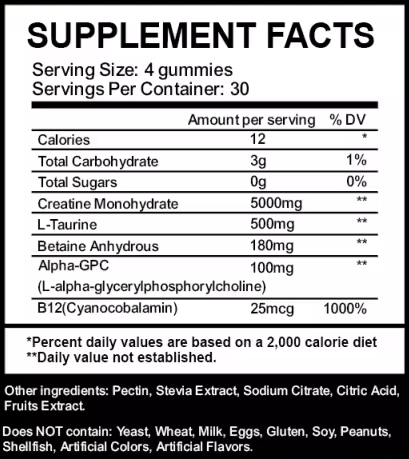 Creatine Gummies - Strength & Cognitive Support